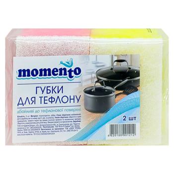 Губки кухонні Momento для тефлону 2шт - купити, ціни на Чудо Маркет - фото 2