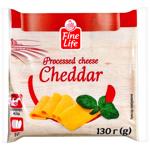 Fine Life Cheddar Processed Cheese 130g