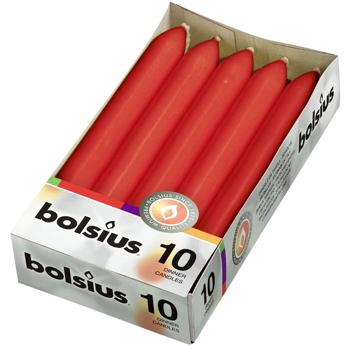 Bolsius Candles Set Red 170/20 10pcs