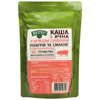 Каша Верес ячна з м'ясом свинини 350г - купити, ціни на МегаМаркет - фото 1