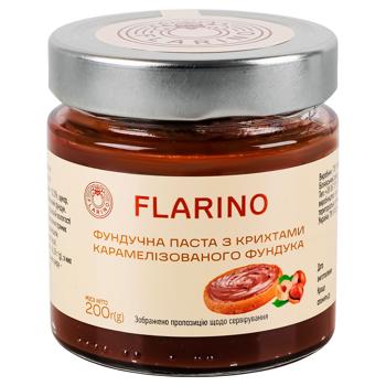 Паста горіхово-шоколадна Flarino з крихтами карамелізованого фундука 200г - купити, ціни на МегаМаркет - фото 1