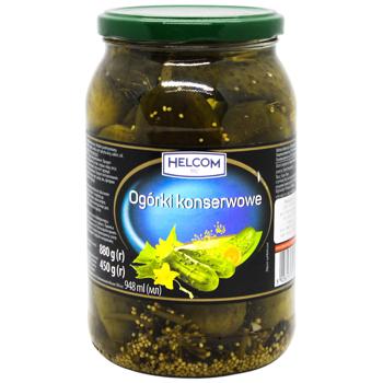 Helcom Pickled Cucumbers 0.9l - buy, prices for COSMOS - photo 1