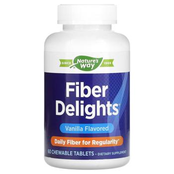 Клітковина Nature's Way Fiber Delights зі смаком ванілі 60 жувальних таблеток - купити, ціни на Біотус - фото 1