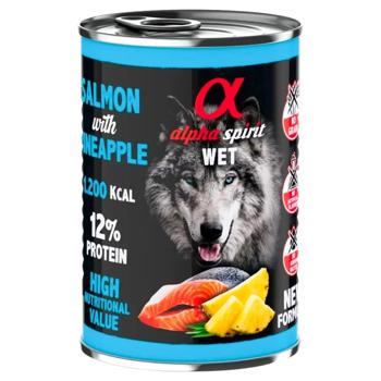 Вологий корм для собак Alpha Spirit Adult 400 г - лосось та ананас - купить, цены на MasterZoo - фото 1