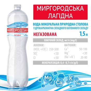 Myrgorodska Lagidna Mineral Still Water 1.5l - buy, prices for - photo 5