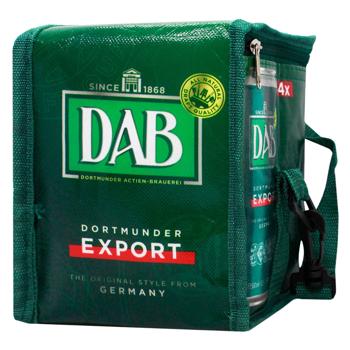 DAB Export Light Filtered Beer Set 4pcs*0.5l + Thermal Bag - buy, prices for MegaMarket - photo 1