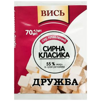 Сир плавлений Вись Дружба 55% 70г - купити, ціни на Таврія В - фото 1