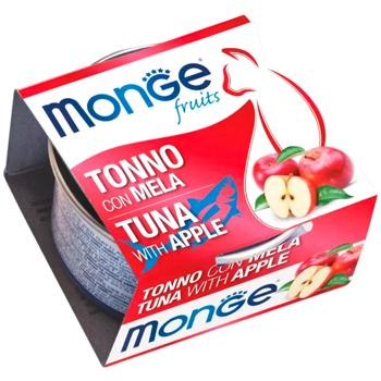 Корм вологий Monge Fruits з тунцем та яблуком для котів 80г - купити, ціни на MasterZoo - фото 1
