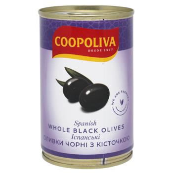 Маслини Coopoliva з кісточкою 314г - купити, ціни на КОСМОС - фото 1