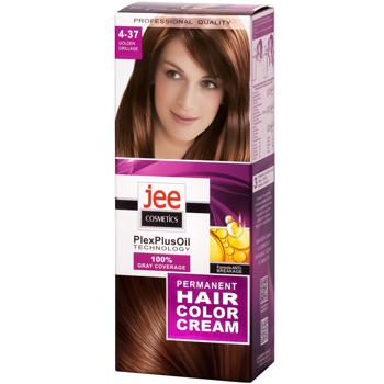 Jee Cosmetics Permanent Hair Color Cream 4-37 Golden Grillage - buy, prices for Auchan - photo 1