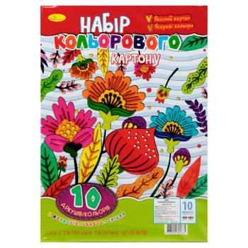 Apelsin Coloured Cardboard A4 10 Sheets - buy, prices for EKO Market - photo 2