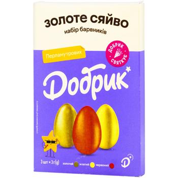 Dobryk Golden Glow Set of Dyes for Easter Eggs 9g - buy, prices for COSMOS - photo 1