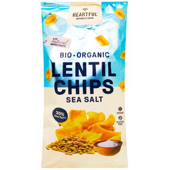 Heartful Organic Lentil Chips with Sea Salt 75g