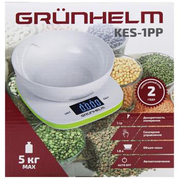 Ваги Grunhelm для кухні білі з чашею - купити, ціни на - фото 3