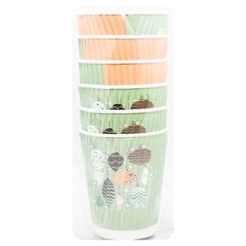 Ecofuture Christmas Set of Disposable Cups 250ml 6pcs