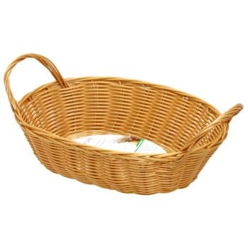 Kesper Oval Plastic Wicker Basket with Handles 29x18x13cm - buy, prices for Za Raz - photo 1