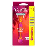Venus Simply 3 Miami Razor + 4 Cartridges