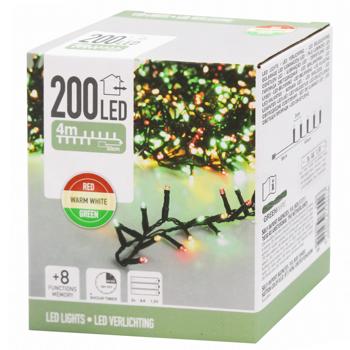 Гирлянда электрическая Koopman наружная 3хАА 200 LED 4,5м 3-цветная