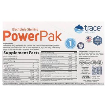 Електроліти зі смаком мандарину, Electrolyte Stamina Power Pak, Trace Minerals Research, 30 пакетів  - купити, ціни на Біотус - фото 3