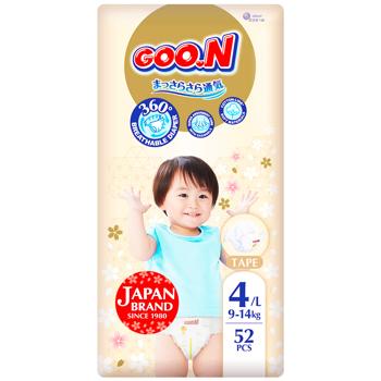 Goo.N Premium Soft Diapers 4 9-14kg 52pcs
