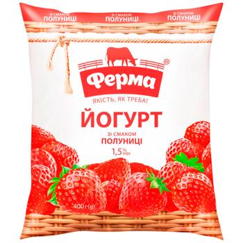 Йогурт Ферма клубника 1,5% 400г - купить, цены на Grono - фото 2
