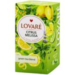 Чай травяной и зеленый Lovare Цитрус и мелисса 1,5г*24шт