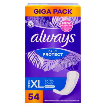 Always Daily Protect Odour Lock Extra Long Pads 54pcs - buy, prices for MegaMarket - photo 2