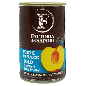 Fattoria dei Sapori Peaches in Grape Juice 410g - buy, prices for COSMOS - photo 1