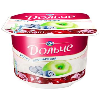 Йогурт Дольче Чорниця-яблуко 3,2% 115г