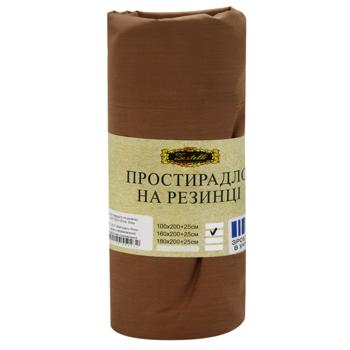 Zastelli Fitted Sheet 160x200cm Light Brown - buy, prices for NOVUS - photo 1