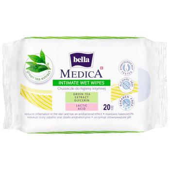 Салфетки влажные Bella Medica для интимной гигиены 20шт - купить, цены на NOVUS - фото 1