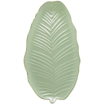 Блюдо Limited Edition Leaf Green Gold овальне 30x16,8см - купити, ціни на Auchan - фото 2