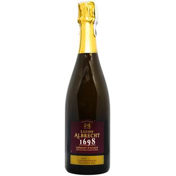 Вино игристое Lucien Albrecht Cremant 1698 белое сухое 12% 0,75л