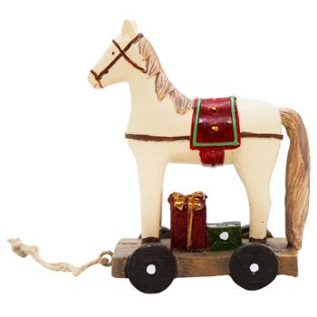 Декоративна підвіска в стилі Ретро: ведмедик конячка ялинка 11см 894-008 BONADI 1 шт - купить, цены на WINETIME - фото 2