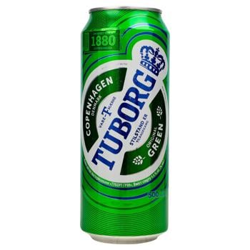 Tuborg Green Light Beer 4.6% 0.5l - buy, prices for Ideal - photo 1