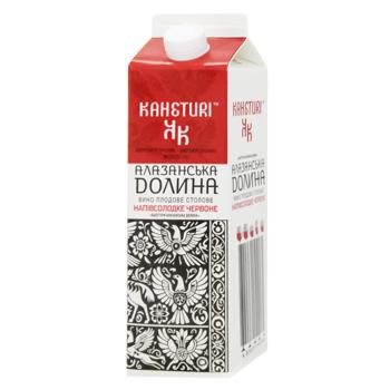 Вино Kaheturi Алазанская Долина красное полусладкое 9-12% 1л
