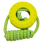 Игрушка для собак Шина с веревкой 23см