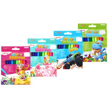 Yalong Water Сolor Pen Felt-Tip Pen Set 12 colors