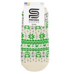 Premier Socks Short Terry Women's Socks with Ornaments s.23-25 Green