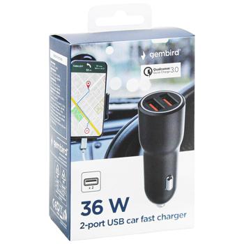 Автомобільний зарядний пристрій Gembird TA-UC-A2QC36-CAR-01 - купити, ціни на Auchan - фото 4