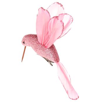 Bona Di Hummingbird Decorative Bird on Clip 12cm Pink - buy, prices for - photo 1