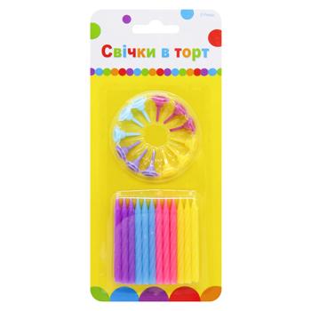 Party Favors Cake Candles 24pcs in Assortment - buy, prices for NOVUS - photo 1