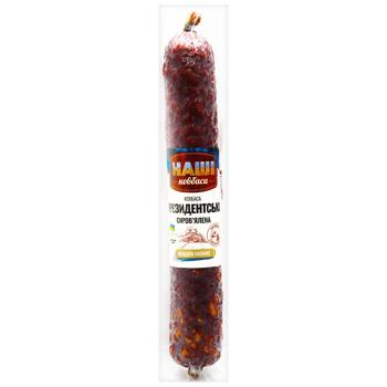 Nashi Kovbasy President Raw Cured Sausage High Grade 385g - buy, prices for NOVUS - photo 1