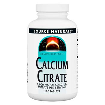 Source Naturals Calcium Citrate 1000mg 180 tablets