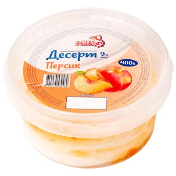 Десерт Мілкін сметанковий персик 9% 400г Україна - купити, ціни на Торба - фото 1