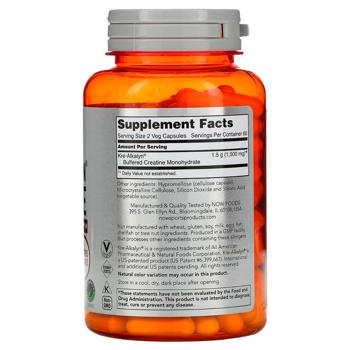 Креатину моногідрат Now Foods Sports Kre-Alkalyn 750мг 120 капсул - купити, ціни на Біотус - фото 2