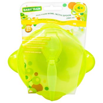 Baby team Plate with sucker spoon and lid - buy, prices for Auchan - photo 2