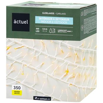 Гірлянда Actuel 360LED жовта 9 програм 7,3м - купити, ціни на Auchan - фото 1