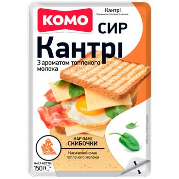 Komo Country Sliced Semi-Hard Cheese 50% 150g - buy, prices for COSMOS - photo 1