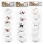 Набор пасхальных подвесок Яйцо 4*6см 6шт в ассортименте